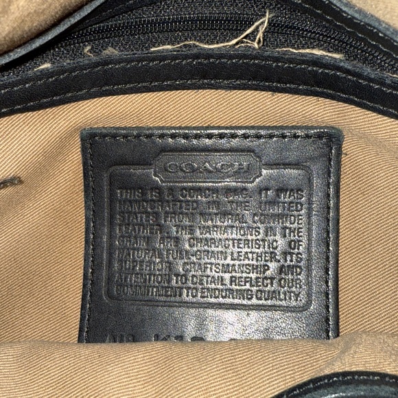 👛Coach 9718 Legacy Black Leather Shoulder Bag with Gold Accents Crescent Flap - Picture 12 of 15